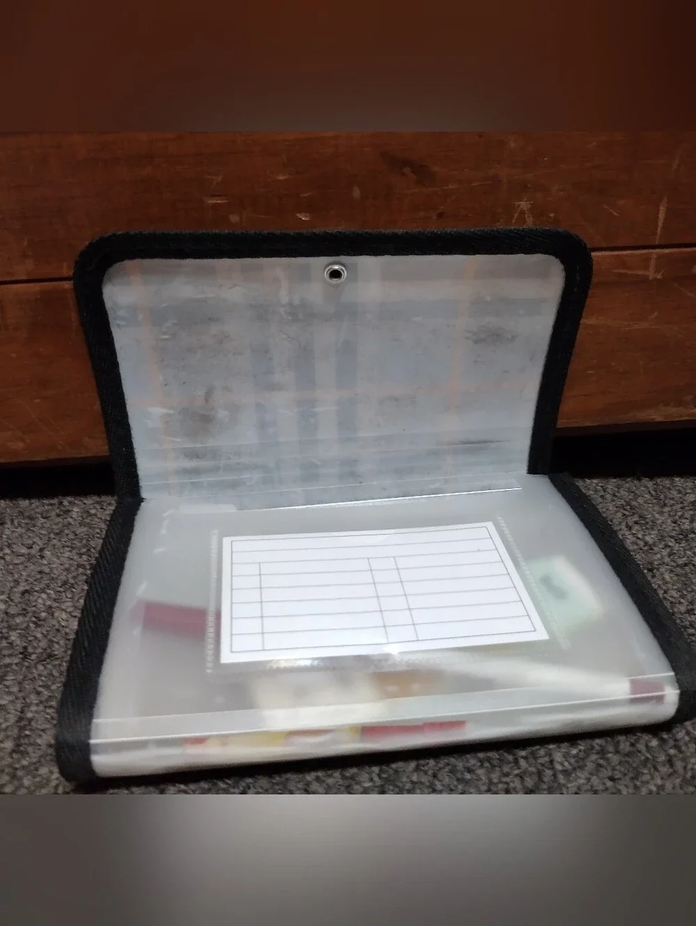 Classic Gray Plaid Foldover Organizer
